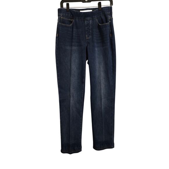 Soft Surroundings Pull On Jeggings Dark Wash Stretch Denim Pants Women’s Size S - Picture 4 of 8